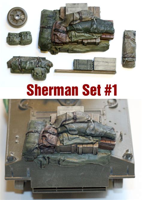 Sh001 135 Sherman Engine Deck And Stowage Set 1 Brookhurst Hobbies