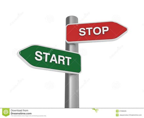 Stop Start Choice stock illustration. Illustration of arrow - 27096225
