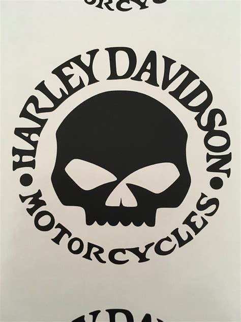 Harley Davidson Around A Solid Willie G Skull Decal