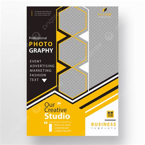 Yellow Polygonal Psd Flyer Template Download On Pngtree