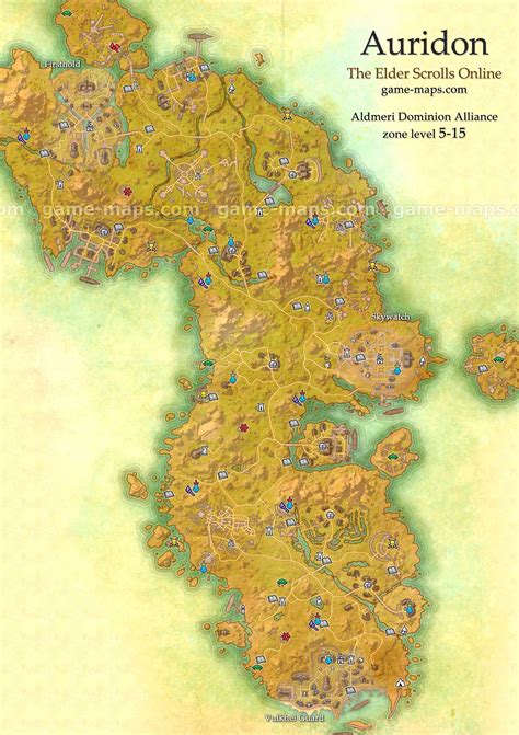 Auridon Map The Elder Scrolls Online Elder Scrolls Online Elder Scrolls Elder Scrolls Map