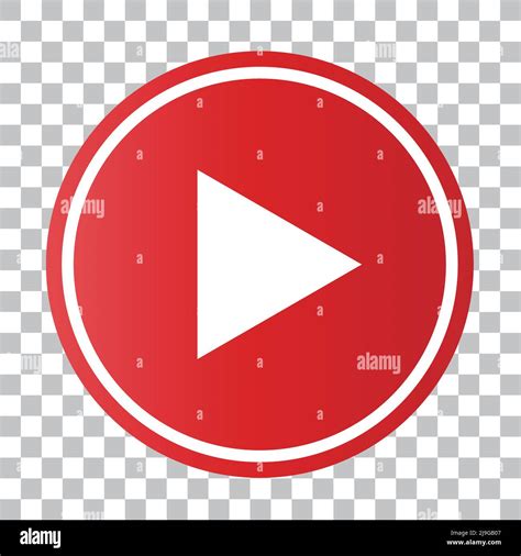 Play Button Icon With Gradient Vector With Transparent Background