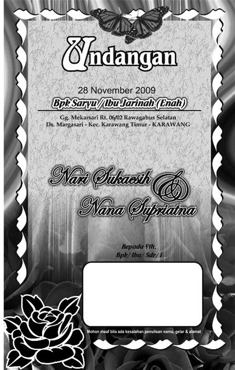 Detail Background Undangan Pernikahan Batik Hitam Putih Koleksi Nomer 21