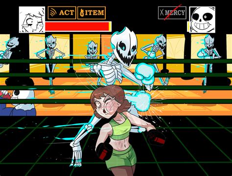 Chara Vs Sans On Punch Out Style By Netto Painter On Deviantart