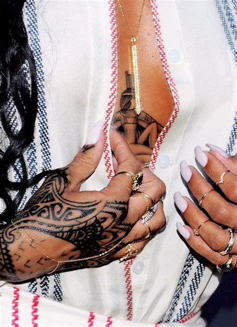 Rihanna Hand Tattoo Rihanna Jewelry Rihanna Style