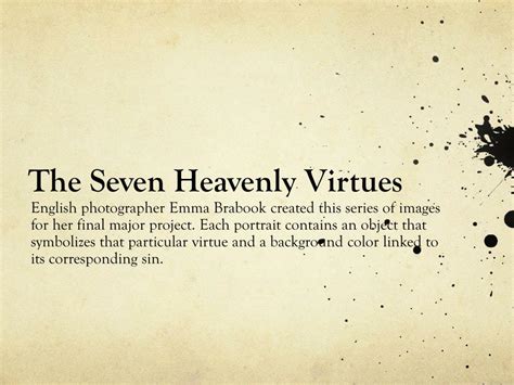 Ppt The Seven Deadly Sins The Seven Heavenly Virtues Powerpoint