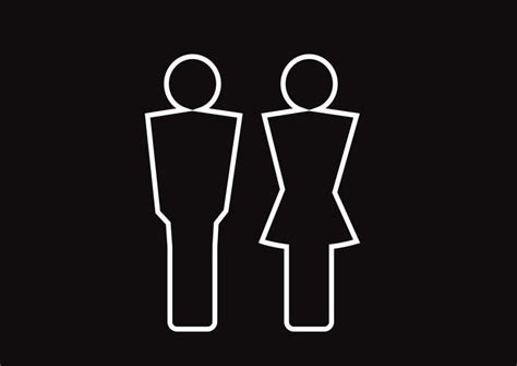Piktogramm Mann Frau Zeichen Symbole Toilettenschild Oder Toilette