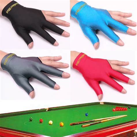 PCS Packed Black Red Blue Grey Spandex Lycra Snooker Billiard Cue Glove Pool Left Hand Open