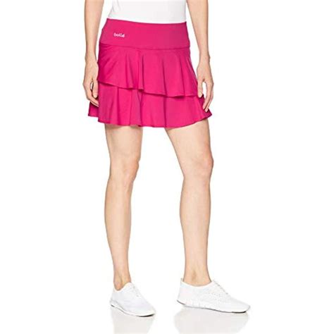 Bollé Womens Color Burst Asymmetrical Layered Tennis Skirt With Shorts