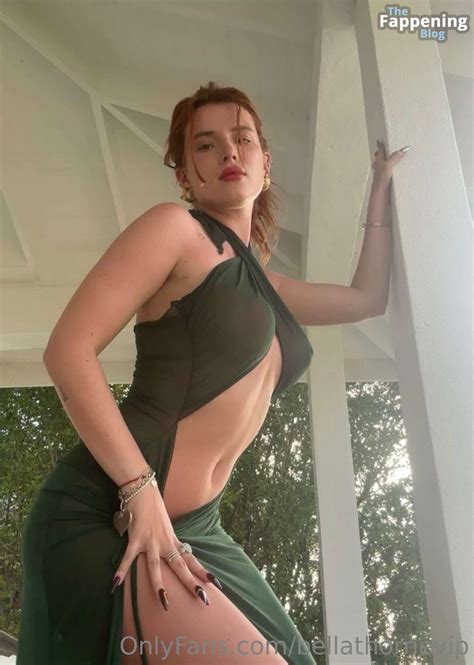 Bella Thorne Flashes Her Nude Breasts In A Sheer Green Dress