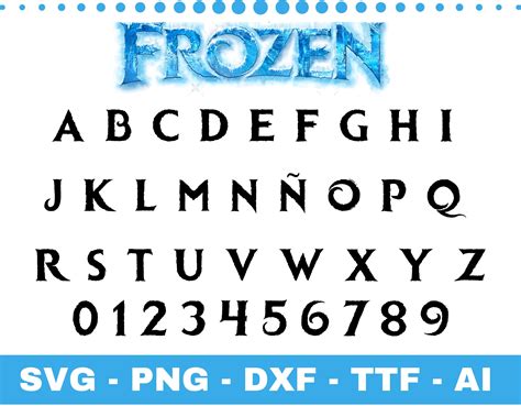 Frozen Font Svg For Cricut Frozen Font Png Frozen Font Svg Frozen