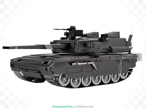 Realistic 3d Model Of A Modern Black Tank Png Image Download For Free