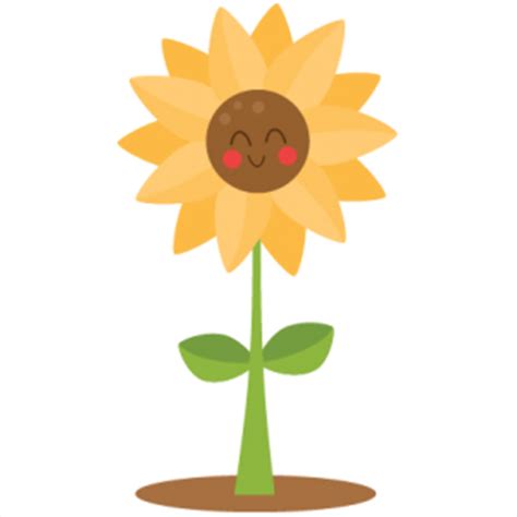 Cute Sunflower SVG scrapbook cut file cute clipart files for silhouette