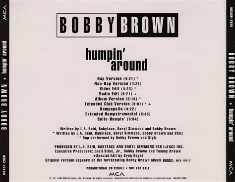 THE CRACK FACTORY Bobby Brown Humpin Around US Promo CDM Y H INT
