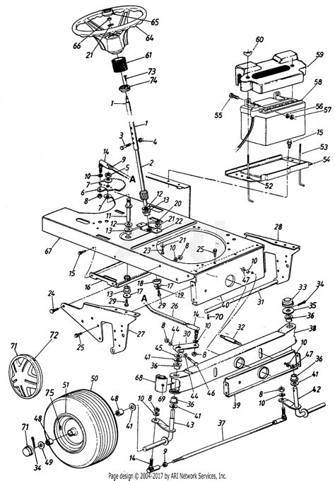 Mtd Mtd Gt 1846 Mdl 141 848h118 Parts Diagram For Steering And Front Axle