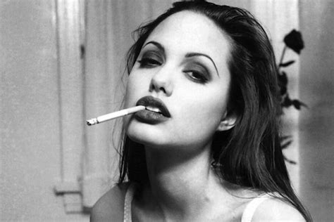 Angelina Jolie Smoking Cigarette Helmut Newton Ellen Von Unwerth