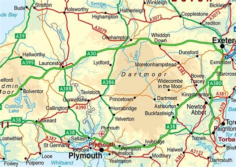 The South Of England Map Includes Cities Towns And Roads I Love Maps