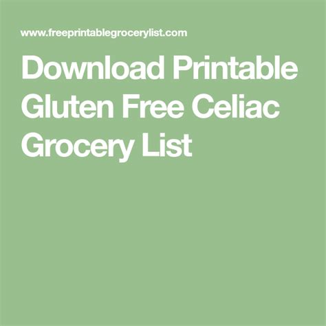 Subscribe to my free weekly newsletter — you'll be the first to know when i add new printable documents and templates to the freeprintable.net network. Download Printable Gluten Free Celiac Grocery List | Grocery list printable, Grocery lists ...