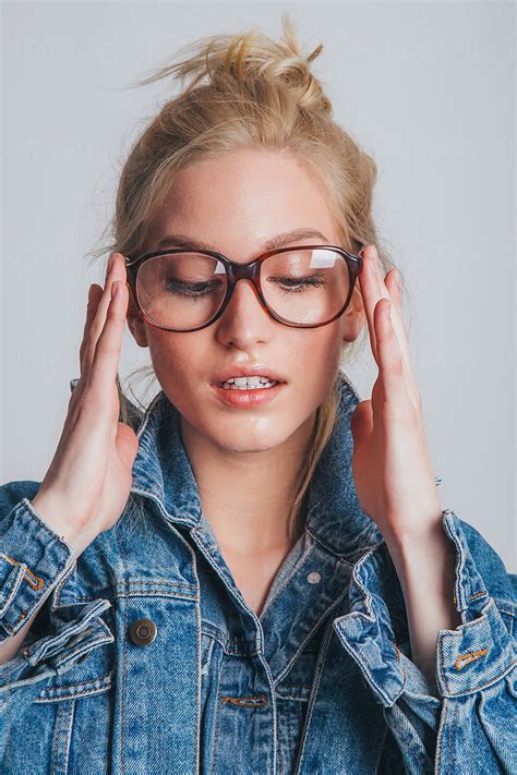 Beautiful Girl With Glasses By Stocksy Contributor Studio Firma