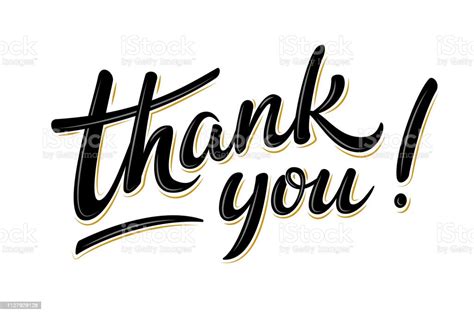 Thank You Lettering Sign Isolated Vector Stock Illustration - Download 