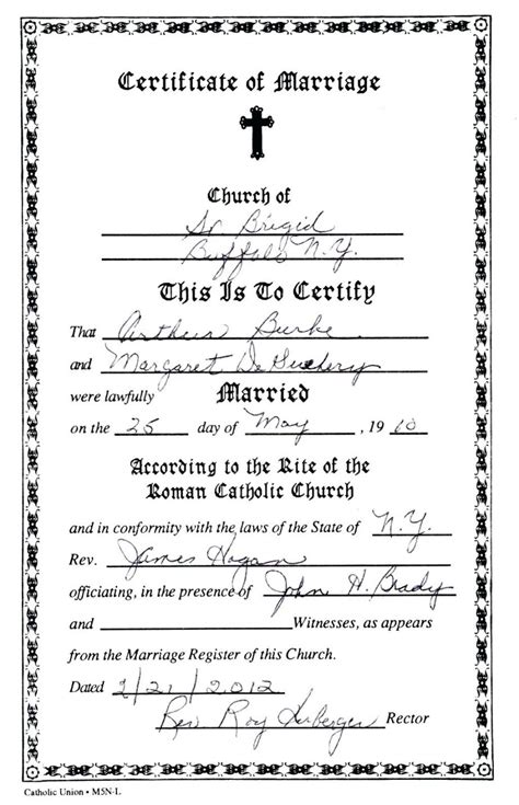Beautiful Catholic Baptism Certificate Templates