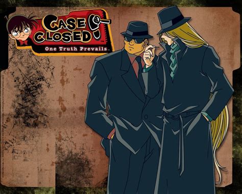 Detective Conan Gin And Vodka Black Organization Wallpaper Detective