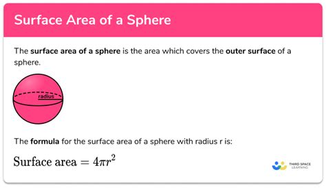 Surface Area Of A Sphere Gcse Maths Steps And Examples