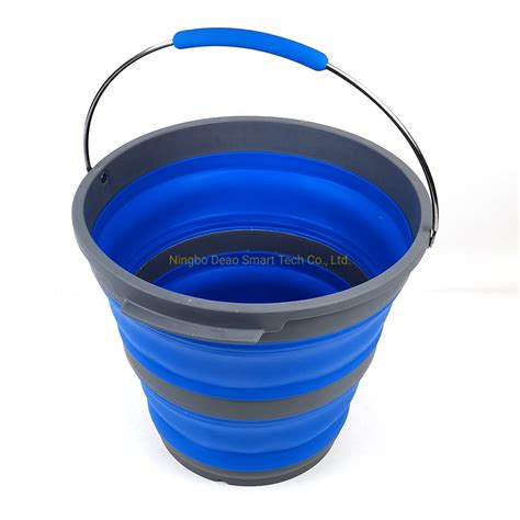 Portable Hanging Household Outdoor Plastic Silicone Toy Bucket Folding