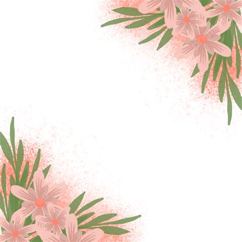 Sudut Bingkai Bunga Pojok Undangan Png Mirrored Flower Frame Clip Art Imagesee