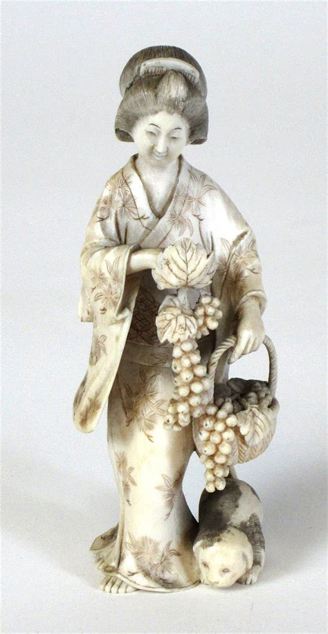Lot 238 Japanese Carved Ivory Geisha