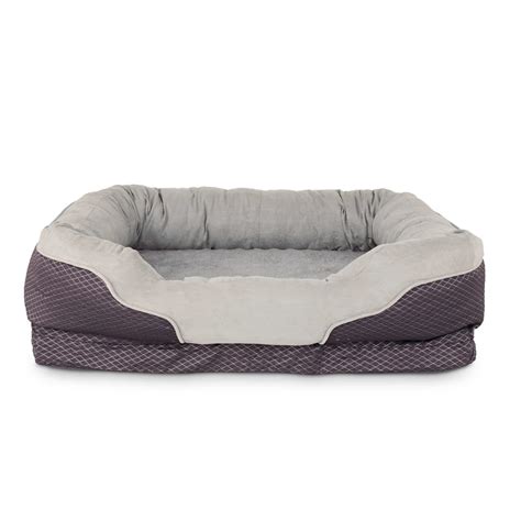 Petco Orthopedic Peaceful Nester Dog Bed Washable 40 In X 30 In Grey