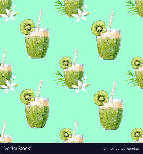 watercolor smoothie pattern royalty free vector image