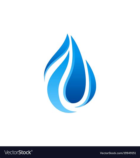 Abstract Water Drop Logo Royalty Free Vector Image