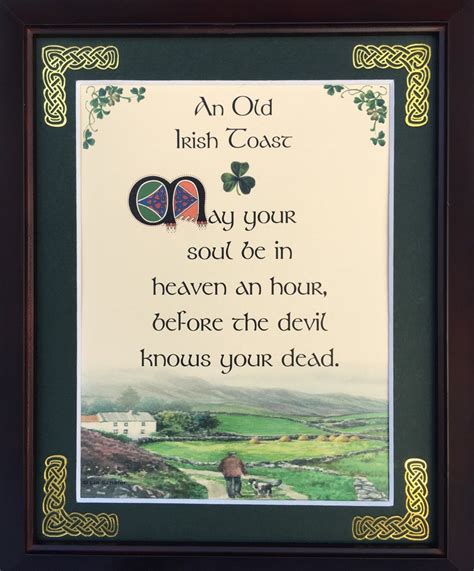 An Old Irish Toast Personalized Blessing Framed Irish Etsy
