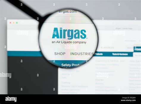 Milan, Italy - August 10, 2017: Airgas website homepage. It is the