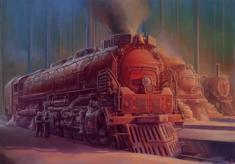 Red Locomotive By Tolyanmy On Deviantart Train Art Steampunk Vehicle