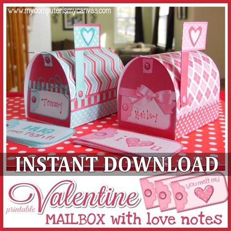 Valentine Mailboxes With Love Note Cards Mini Mailbox Etsy