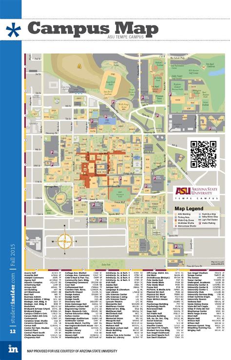 Map Of Arizona State University