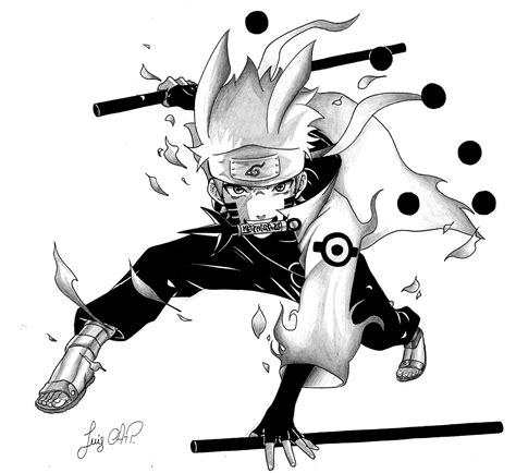 Naruto Modo Sabio De Los Seis Caminos Dibujo Draw Manga Desenho