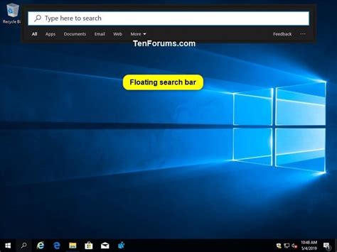 Enable Or Disable Floating Immersive Search Bar In Windows 10 Tutorials