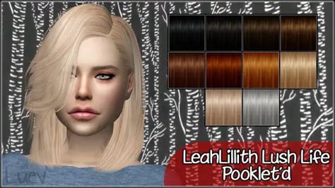 Mertiuza Leahlillith`s Lush Life Hair Retextured Sims 4 Hairs