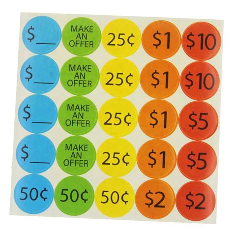 1000 Yard Garage Sale Price Tag Stickers Labels Op313 For Sale Business