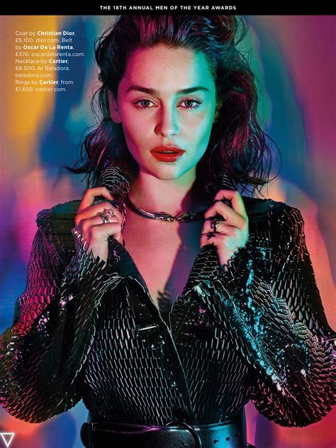 Emilia Clarke Gq Magazine Gqs Woman Of The Year Issue October 2015