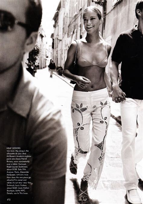 Us Vogue July 1999 Some Like It Hot Photographer Mario Testino Model Carolyn Murphy Fashion