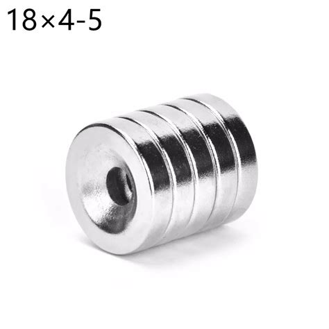 10pcs 18x4 Super Strong Round Neodymium Countersunk Ring Magnets 18mm X