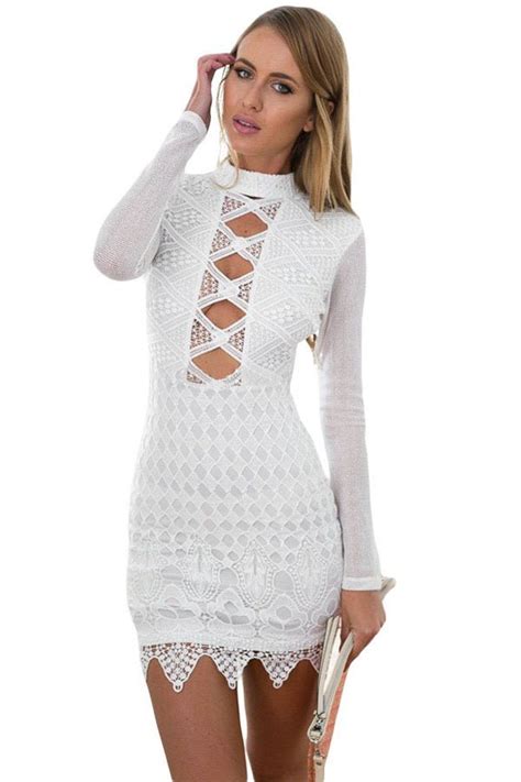 For more details of 2018 top selling long sleeve ruffle shoulder cheap cocktail party dress, please visit our website : Sexy Cut out Club White cheap cocktail dresses - Online ...