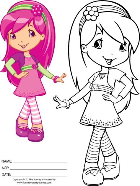 Choose your favorite coloring page and color it in bright colors. Strawberry Shortcake Coloring Sheet Featuring Raspberry ...