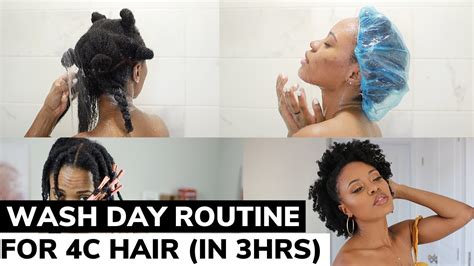 Wash Day Routine For 4c Hair 3 Hours Or Less From Start To Finish Youtube