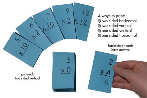 Printable Multiplication Flash Cards 0 12