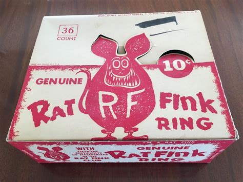 Vintage Rat Fink Ring Display Box 1852920096